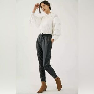 Anthropologie Avec Les Filles Faisa Faux Leather Joggers XS
